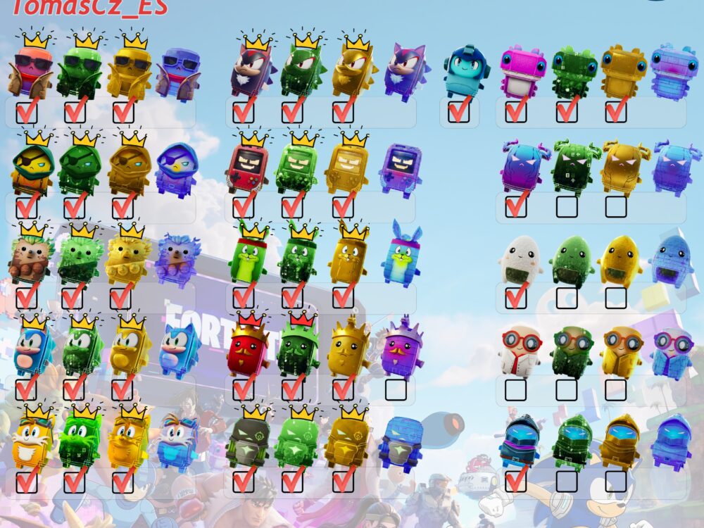 fortnite sprite checklist